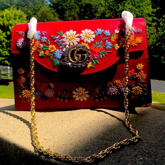 🎊2xHP🎊 Gucci Linea Ricami Large Bag - Picture 4 of 15